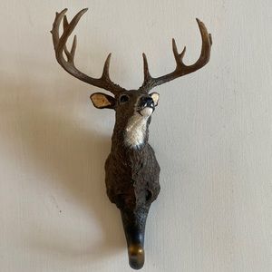 Ceramic deer head coat hook